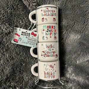 NWT Hello Kitty Christmas 3 oz Mug Set